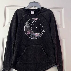 Juniors/Woman’s No Boundaries Black Celestial Sweatshirt